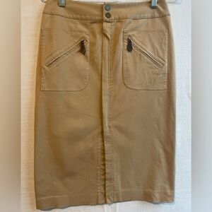 Lauren Ralph Lauren Front Slit Skirt Size 2 Safari Work Wear